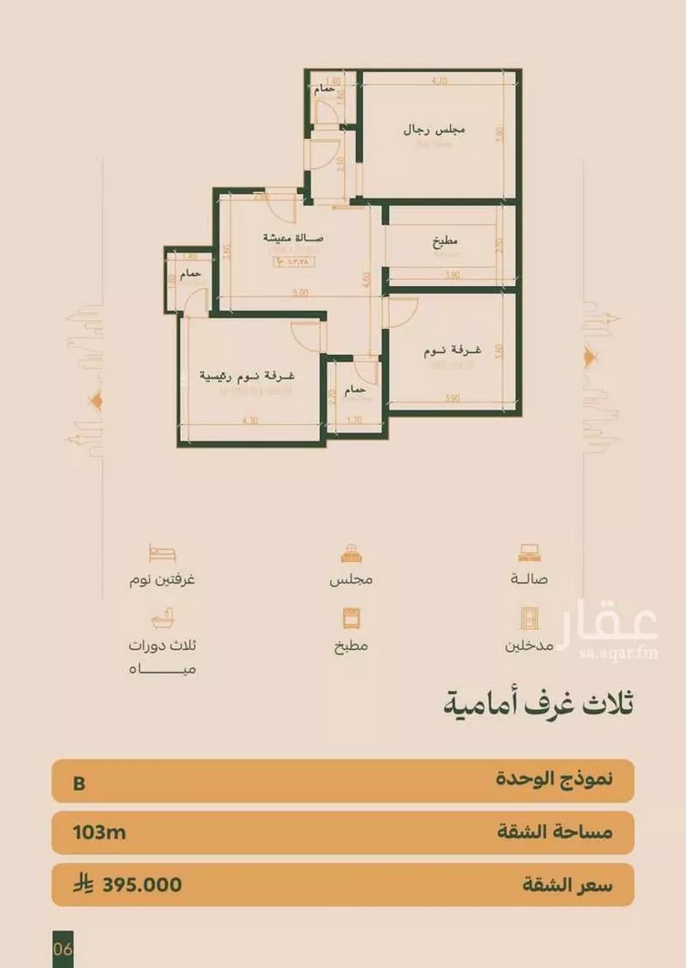 شقة للبيع في شارع عمر الخزاعي, حي الفيصلية, مدينة جدة, منطقة مكة المكرمة صورة 3