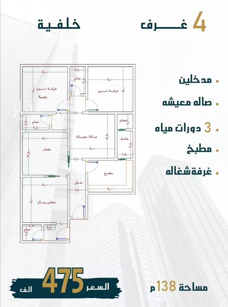 شقة للبيع في شارع الامير عبدالمجيد, حي الصواري, مدينة جدة, منطقة مكة المكرمة صورة 2