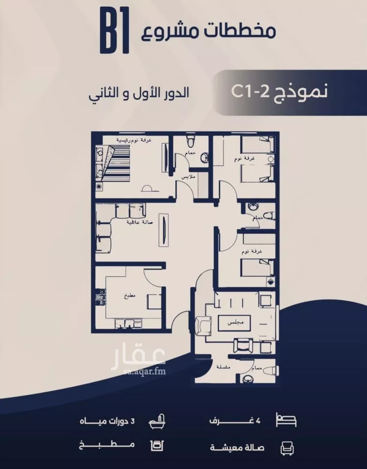 شقة للبيع في شارع الحافظ الواسطي, حي الربوة, مدينة جدة, منطقة مكة المكرمة صورة 3
