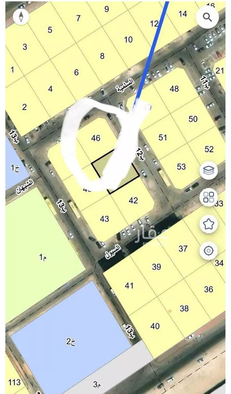 أرض للبيع في شارع الحلة, حي الضباب, مدينة الدمام, المنطقة الشرقية صورة 2