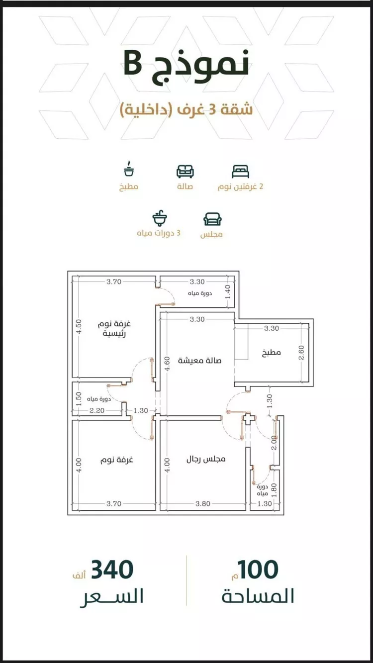 شقة للبيع في شارع الخليفة المأمون, حي الربوة, مدينة جدة, منطقة مكة المكرمة صورة 4