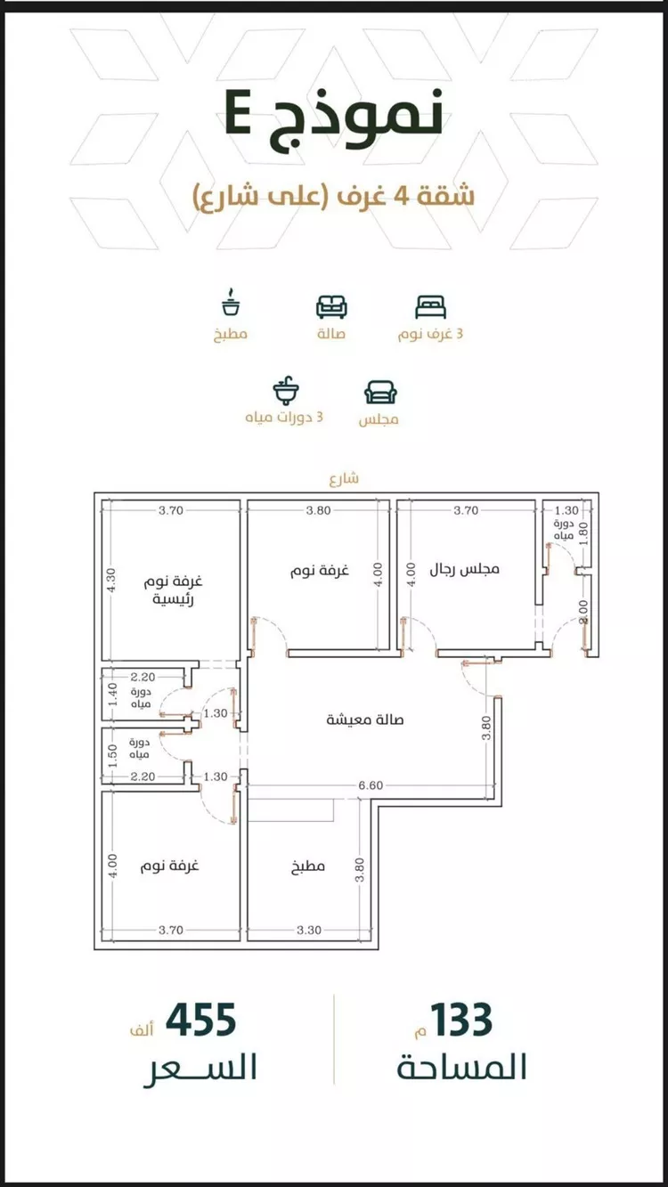 شقة للبيع في شارع الخليفة المأمون, حي الربوة, مدينة جدة, منطقة مكة المكرمة صورة 5