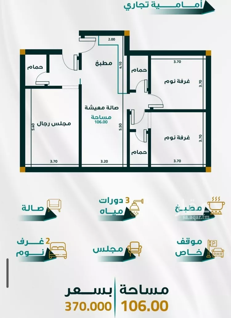 شقة للبيع في شارع ابو ذر الغفاري, حي الفيحاء, مدينة جدة, منطقة مكة المكرمة