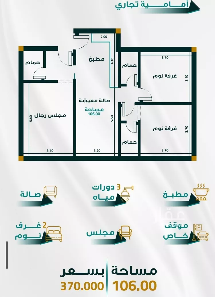 شقة للبيع في شارع ابو ذر الغفاري, حي الفيحاء, مدينة جدة, منطقة مكة المكرمة