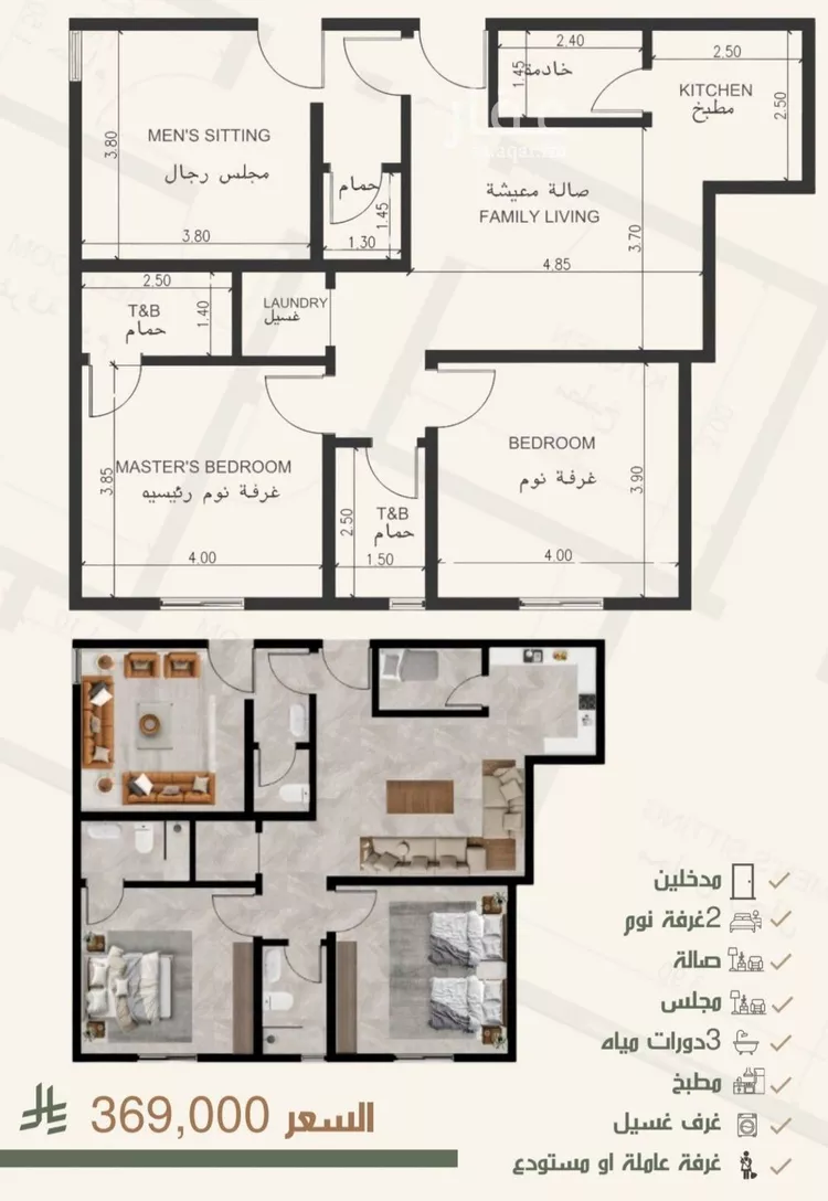 شقة للبيع في شارع ثلوث بني شهر, حي النزهة, مدينة جدة, منطقة مكة المكرمة