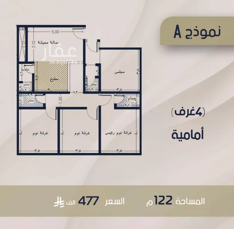 شقة للبيع في شارع الحسن المعمري, حي الربوة, مدينة جدة, منطقة مكة المكرمة صورة 3