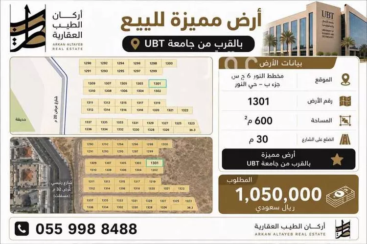أرض للبيع في شارع عباد بن عبيد, حي النور, مدينة جدة, منطقة مكة المكرمة صورة 2