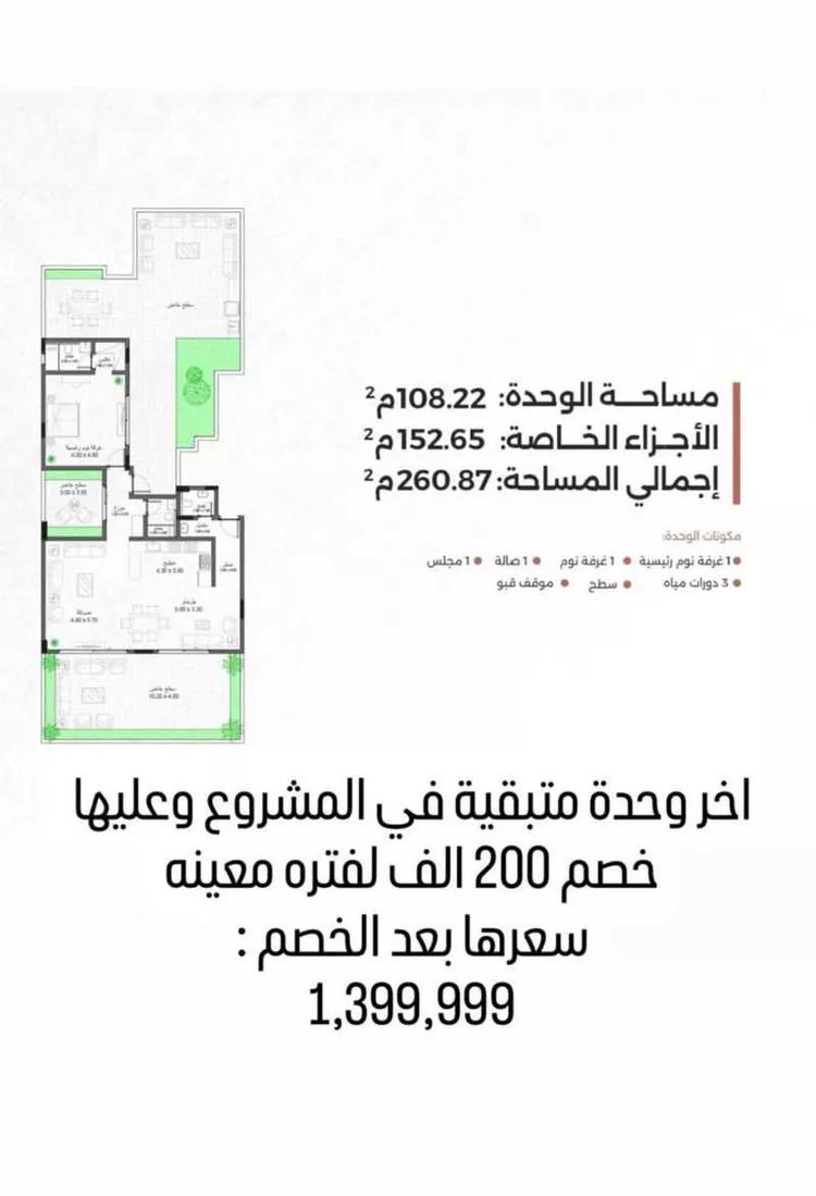 شقة للبيع في شارع زهير بن أبى سلمى, حي المصيف, مدينة الرياض, منطقة الرياض صورة 2
