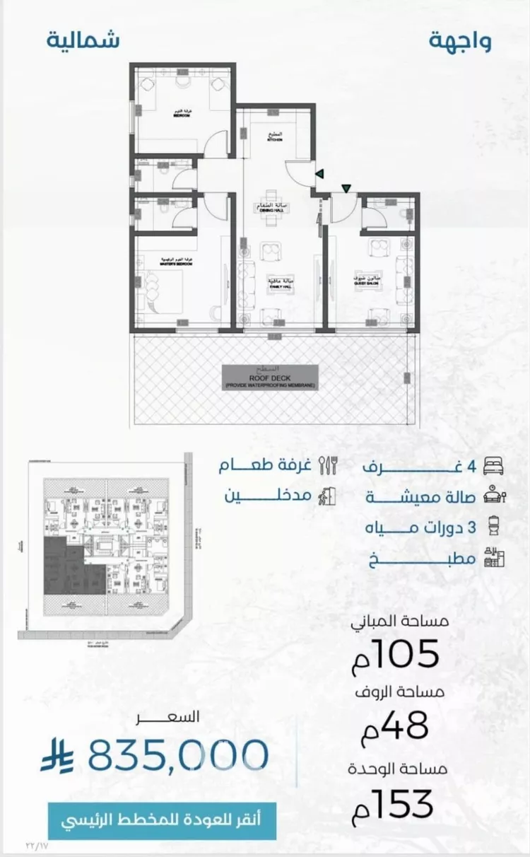 شقة للبيع في شارع الملك الصالح ايوب ابن الكامل, حي الرويس, مدينة جدة, منطقة مكة المكرمة صورة 4
