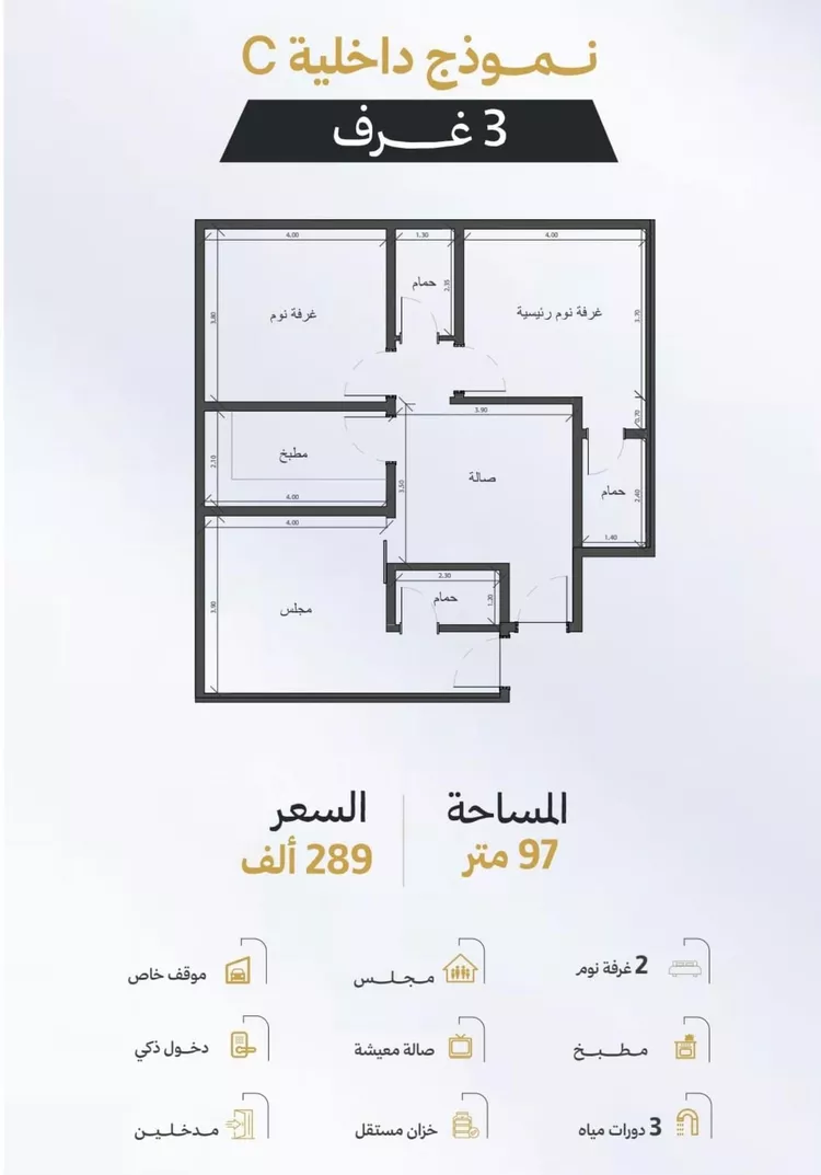شقة للبيع في شارع يزيد بن الاصم, حي الريان, مدينة جدة, منطقة مكة المكرمة 4
