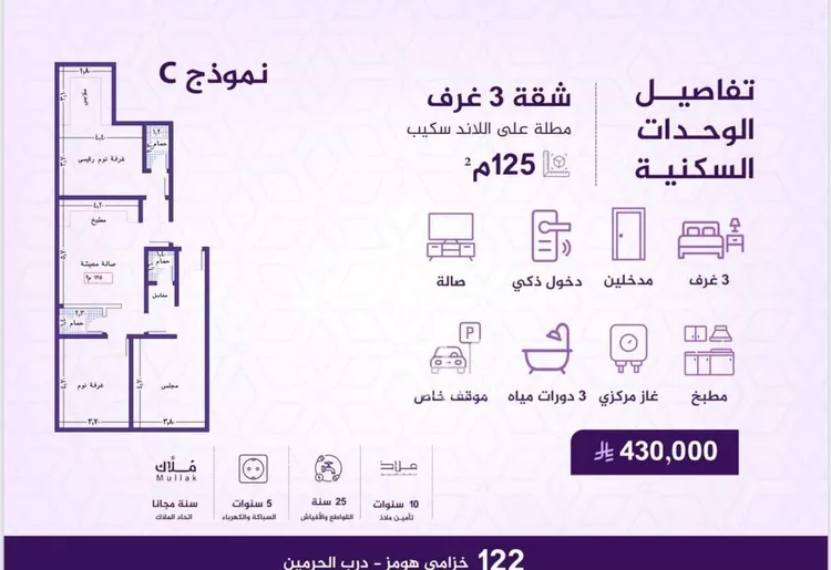 شقة للبيع في شارع احمد بن عيسى الرومي, حي الفيحاء, مدينة جدة, منطقة مكة المكرمة
