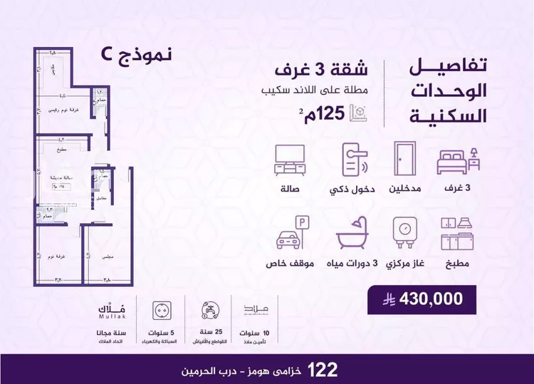 شقة للبيع في شارع احمد بن عيسى الرومي, حي الفيحاء, مدينة جدة, منطقة مكة المكرمة