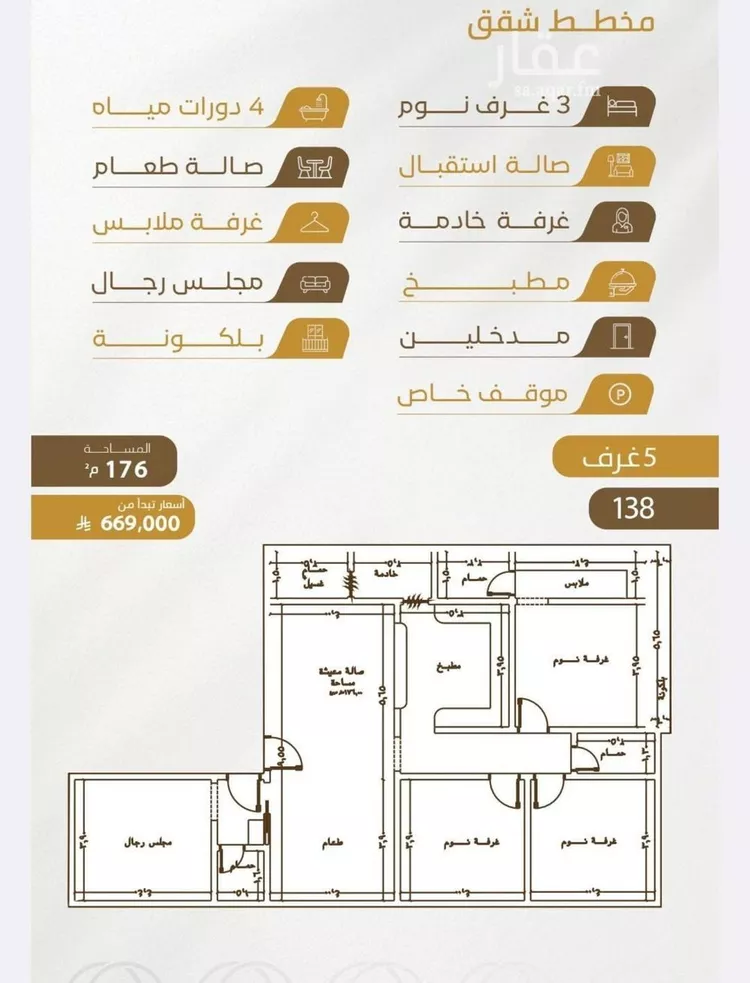 شقة للبيع في شارع سهل بن حنيف, حي الورود, مدينة جدة, منطقة مكة المكرمة صورة 2