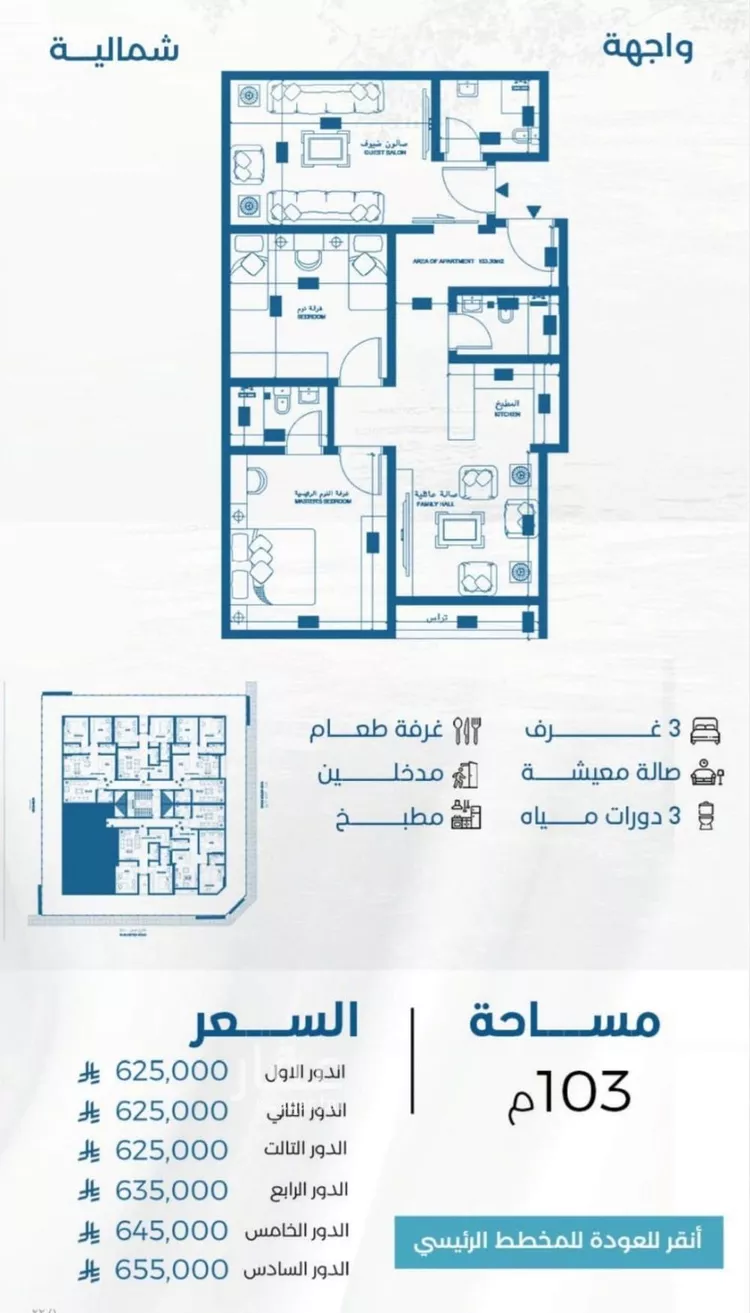 شقة للبيع في شارع الملك الصالح ايوب ابن الكامل, حي الرويس, مدينة جدة, منطقة مكة المكرمة