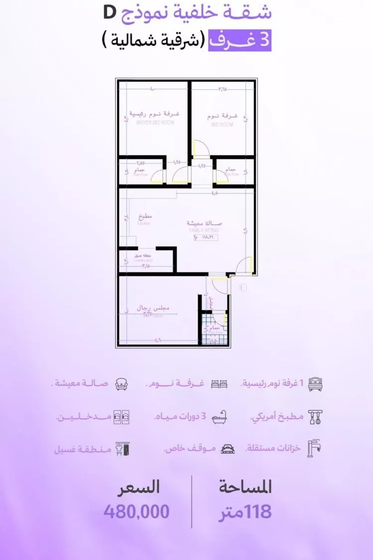 شقة للبيع في حي أبحر الجنوبية, مدينة جدة, منطقة مكة المكرمة