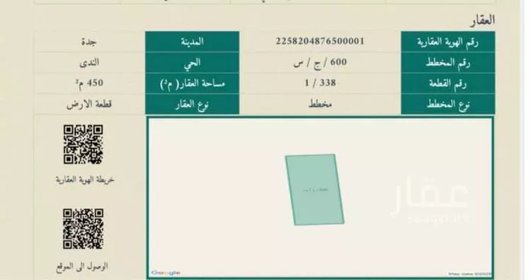أرض للبيع في ذهبان ، جدة