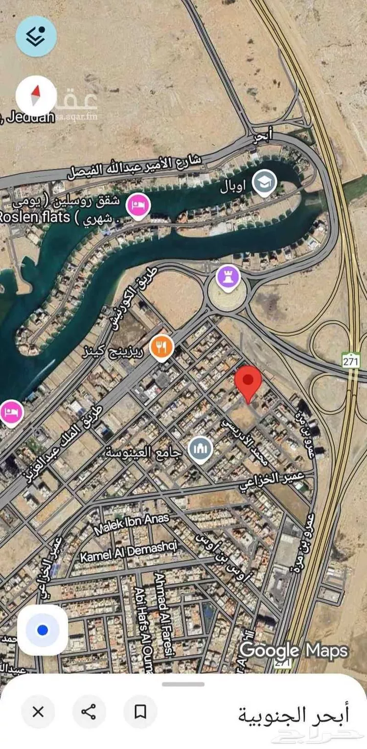 أرض للبيع في شارع الطاهر الجزري, حي أبحر الجنوبية, مدينة جدة, منطقة مكة المكرمة