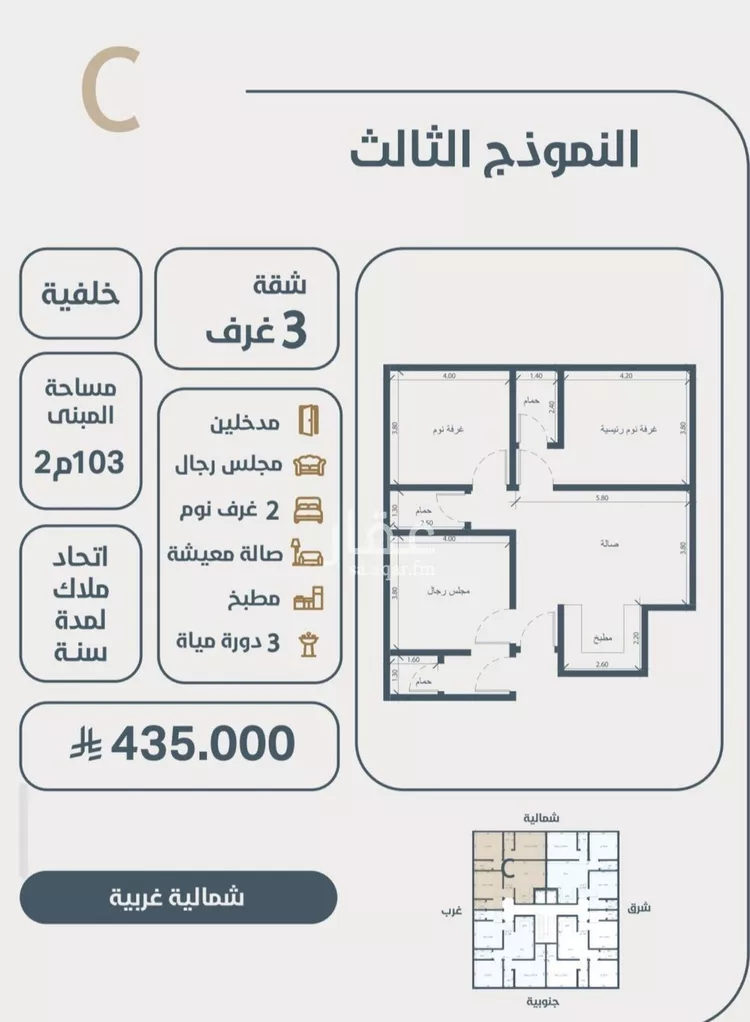 شقة للبيع في شارع ابو مصعب الاسدي, حي النعيم, مدينة جدة, منطقة مكة المكرمة صورة 5