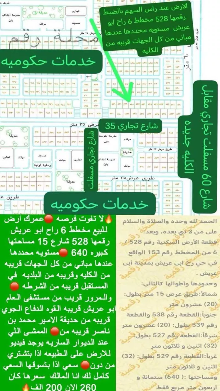 أرض للبيع في مدينة أبو عريش - أبو عريش, منطقة جازان 6