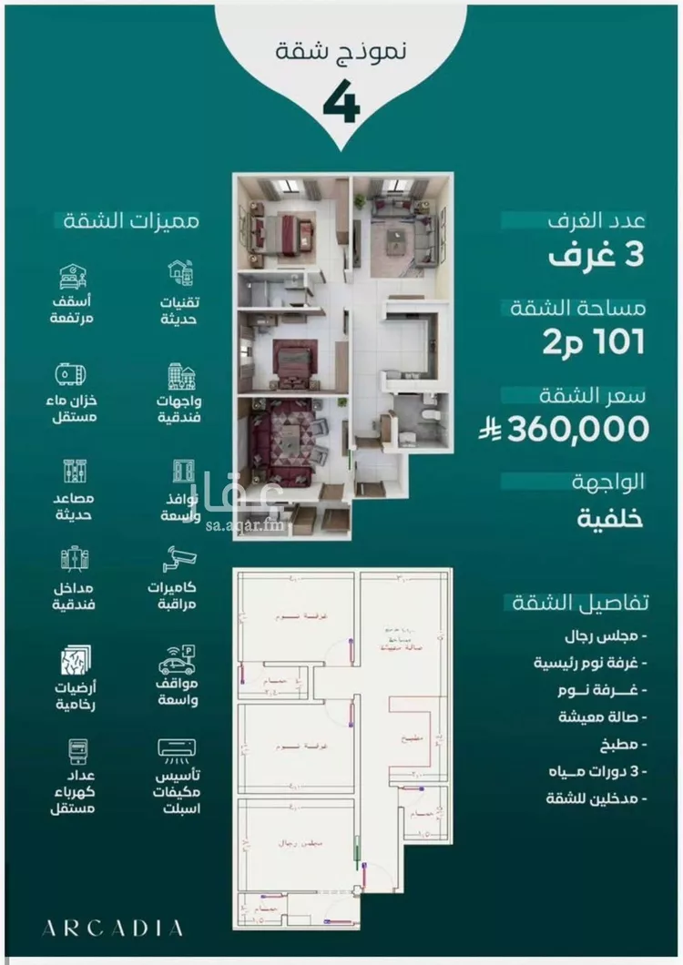 شقة للبيع في شارع ظيبان بن عماره, حي النزهة, مدينة جدة, منطقة مكة المكرمة صورة 4