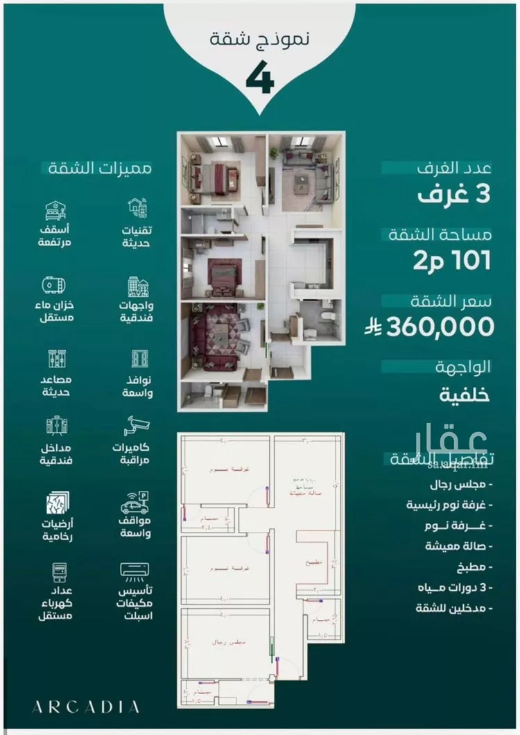 شقة للبيع في شارع قراقر, حي النزهة, مدينة جدة, منطقة مكة المكرمة صورة 2