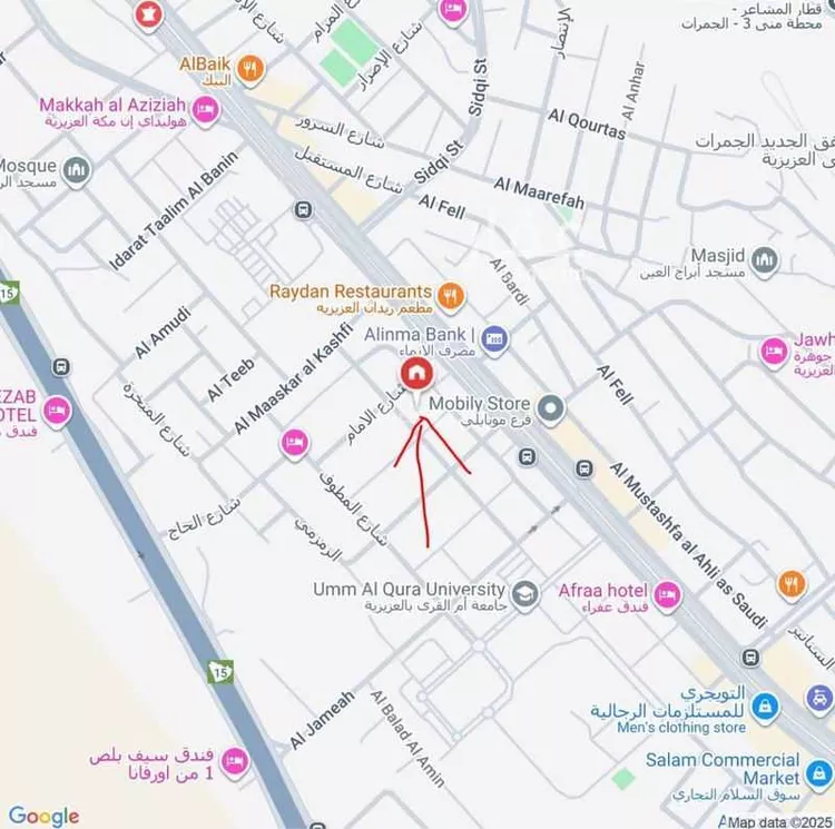 أرض للبيع في شارع المؤذن, حي العزيزية, مدينة مكة المكرمة, منطقة مكة المكرمة صورة 2