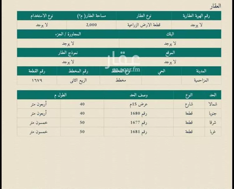 أرض للبيع في حي المشاعله, مدينة المشاعله, منطقة الرياض