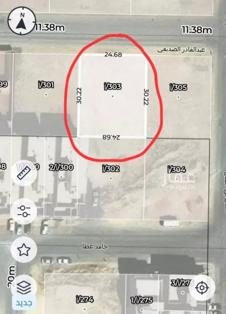 أرض للبيع في شارع عبدالقادر الصديقي, حي البيان, مدينة الرياض, منطقة الرياض صورة 2
