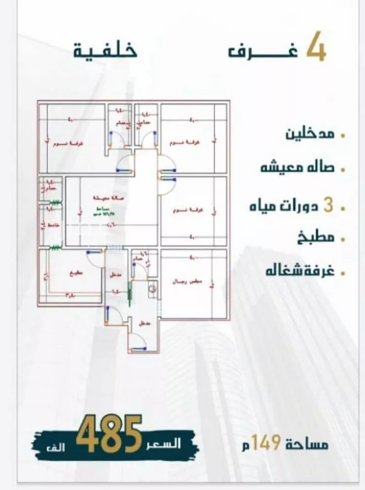 شقة للبيع في شارع الامير عبدالمجيد, حي الصواري, مدينة جدة, منطقة مكة المكرمة صورة 2