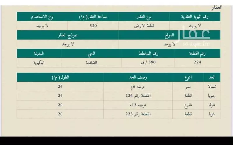 أرض للبيع في شارع الضلفعه 169 ، الضلفعة ، البكيرية صورة 3