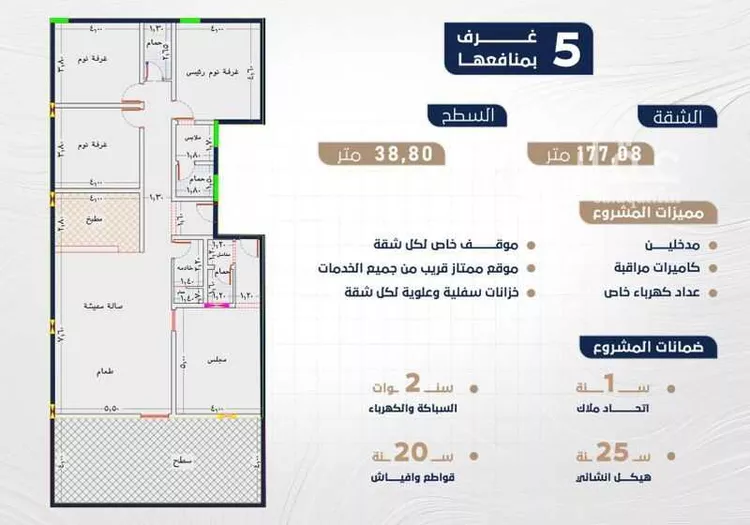 شقة للبيع في شارع اركوان الرومي, حي النعيم, مدينة جدة, منطقة مكة المكرمة صورة 2