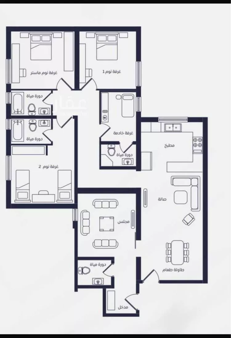 شقة للإيجار في شارع شارع 20, حي السيف, مدينة الدمام, المنطقة الشرقية