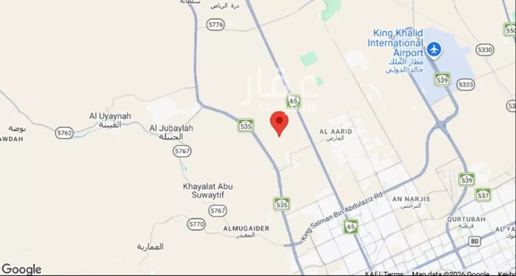 أرض للبيع في شارع ابراهيم بن الاحمدي, حي القيروان, مدينة الرياض, منطقة الرياض صورة 2