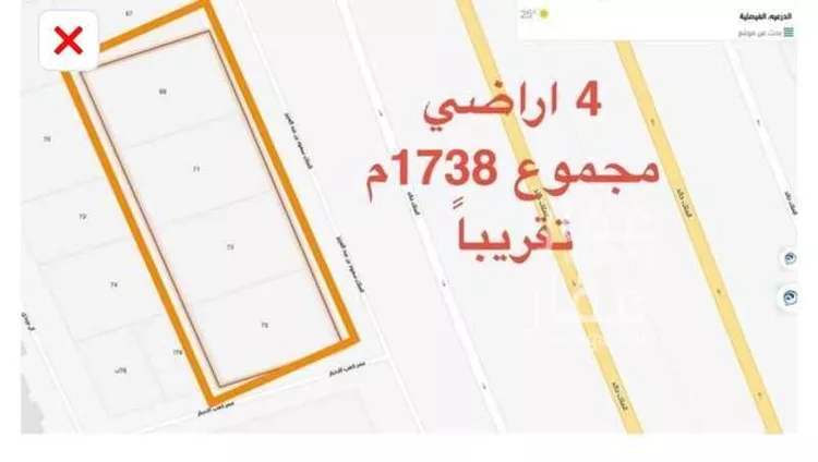 أرض للإيجار في شارع الملك سعود ابن عبدالعزيز سعود, حي الفيصلية, مدينة الدرعية, منطقة الرياض صورة 2