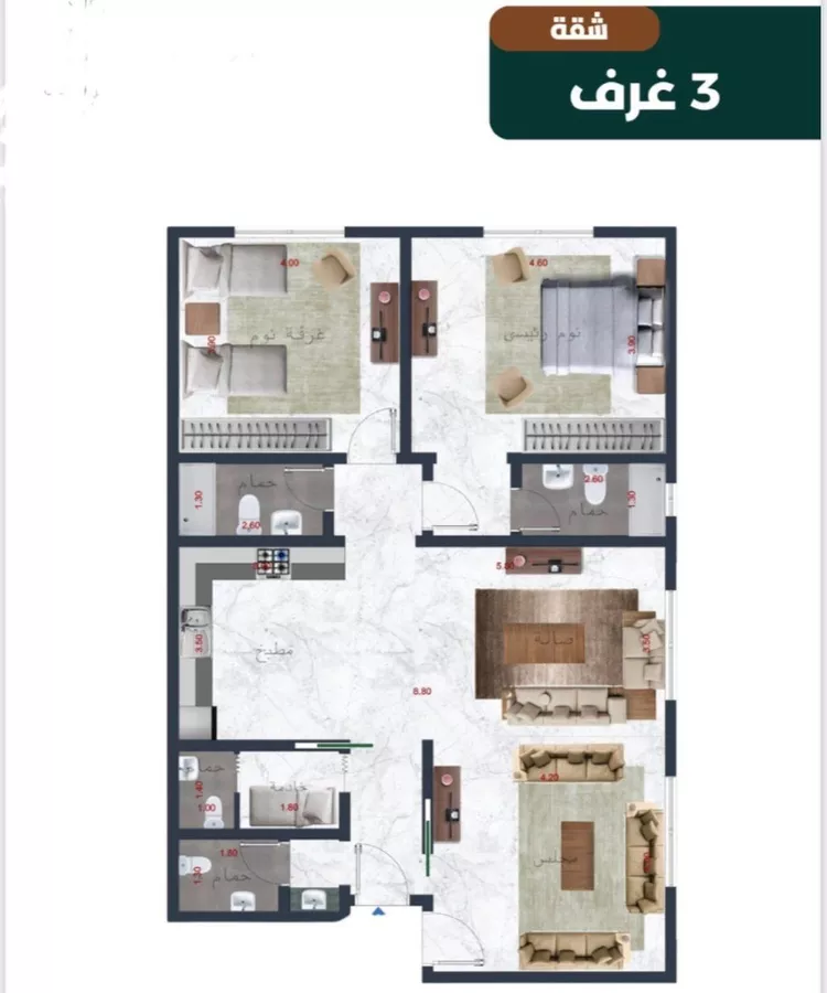 شقة للبيع في شارع حلمي كتبي, حي الزهراء, مدينة جدة, منطقة مكة المكرمة صورة 4