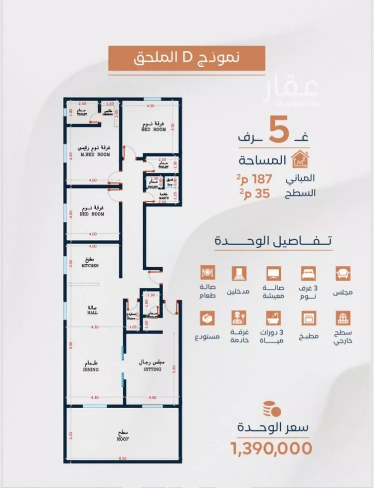 شقة للبيع في شارع عبدالله التوزي, حي النهضة, مدينة جدة, منطقة مكة المكرمة صورة 4
