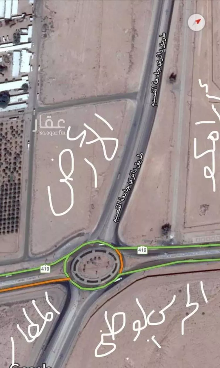 أرض للبيع في شارع الملك عبدالعزيز, حي الجامعة, مدينة بريدة, منطقة القصيم صورة 2