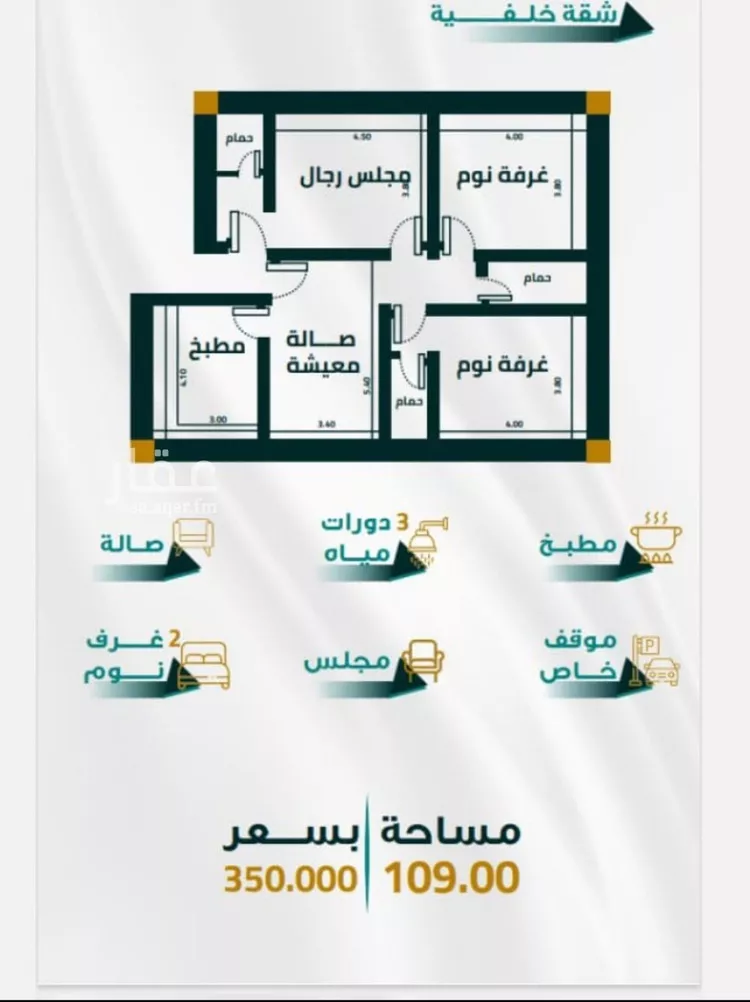 شقة للبيع في شارع ابو ذر الغفاري, حي الفيحاء, مدينة جدة, منطقة مكة المكرمة