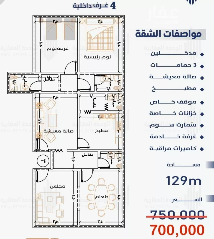 شقة للبيع في حي النعيم, مدينة جدة, منطقة مكة المكرمة