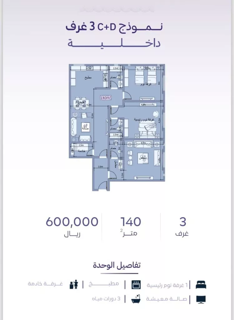 شقة للبيع في شارع خضر افندي, حي الزهراء, مدينة جدة, منطقة مكة المكرمة