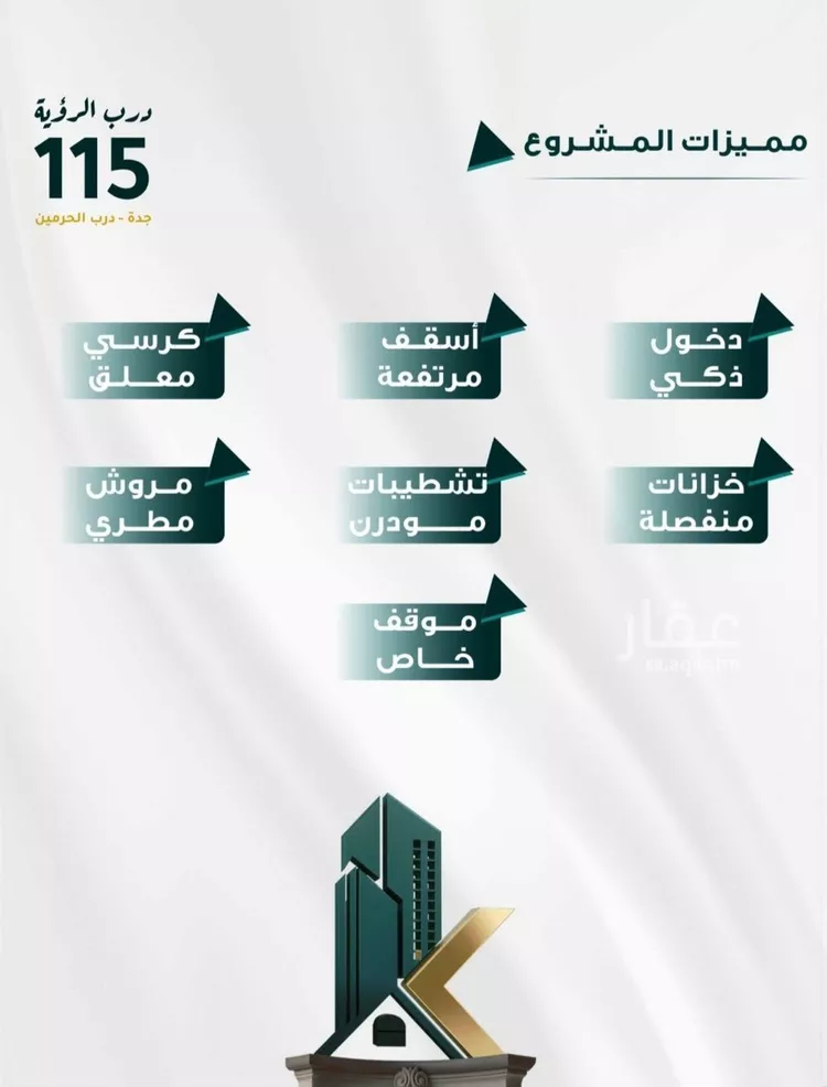 شقة للبيع في شارع ابو ذر الغفاري, حي الفيحاء, مدينة جدة, منطقة مكة المكرمة صورة 3