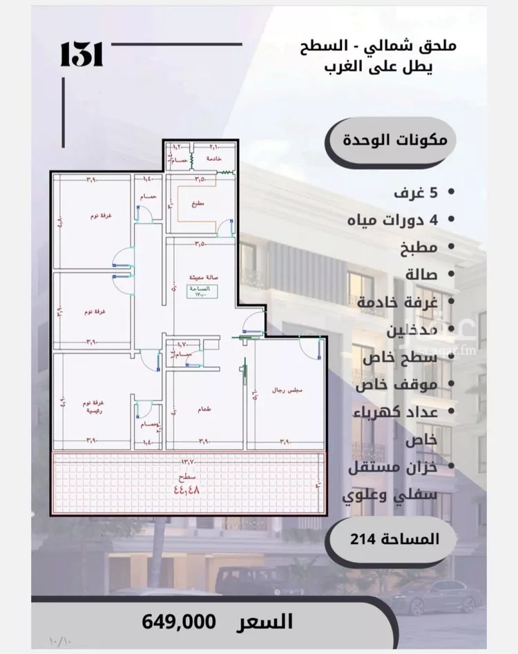 شقة للبيع في شارع الامير عبدالمجيد, حي الصواري, مدينة جدة, منطقة مكة المكرمة