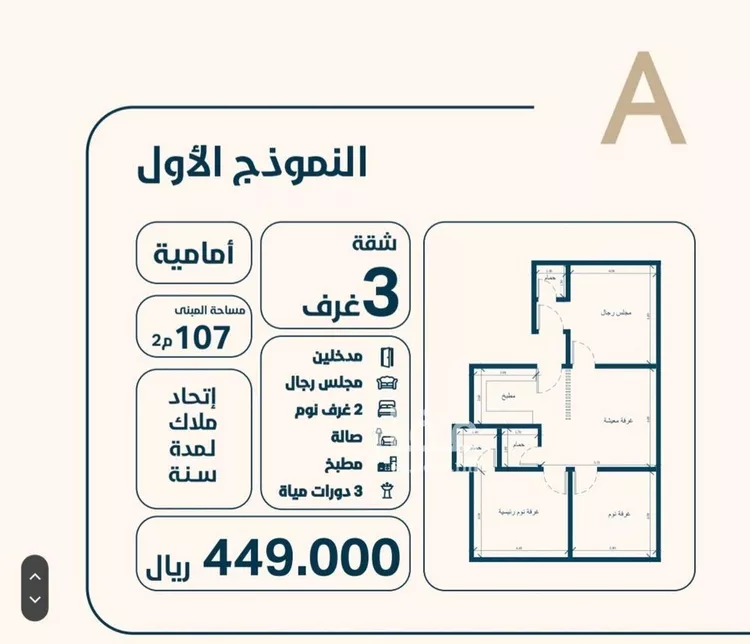 شقة للبيع في حي النعيم, مدينة جدة, منطقة مكة المكرمة