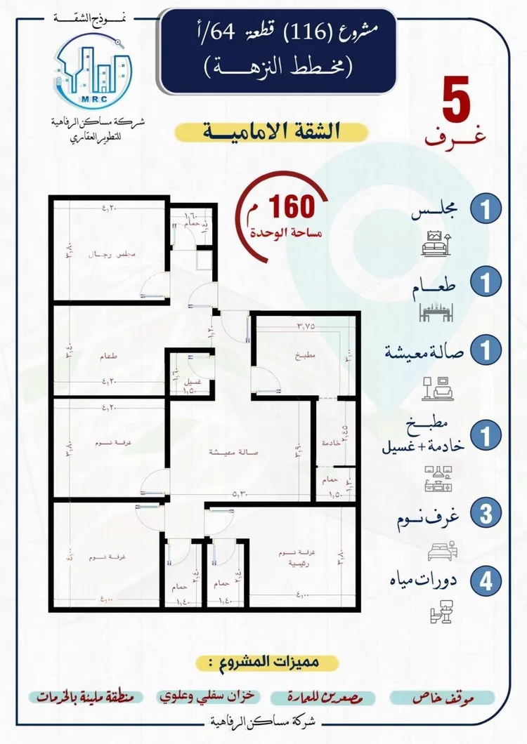 شقة للبيع في شارع نبهان الثمار, حي النزهة, مدينة جدة, منطقة مكة المكرمة