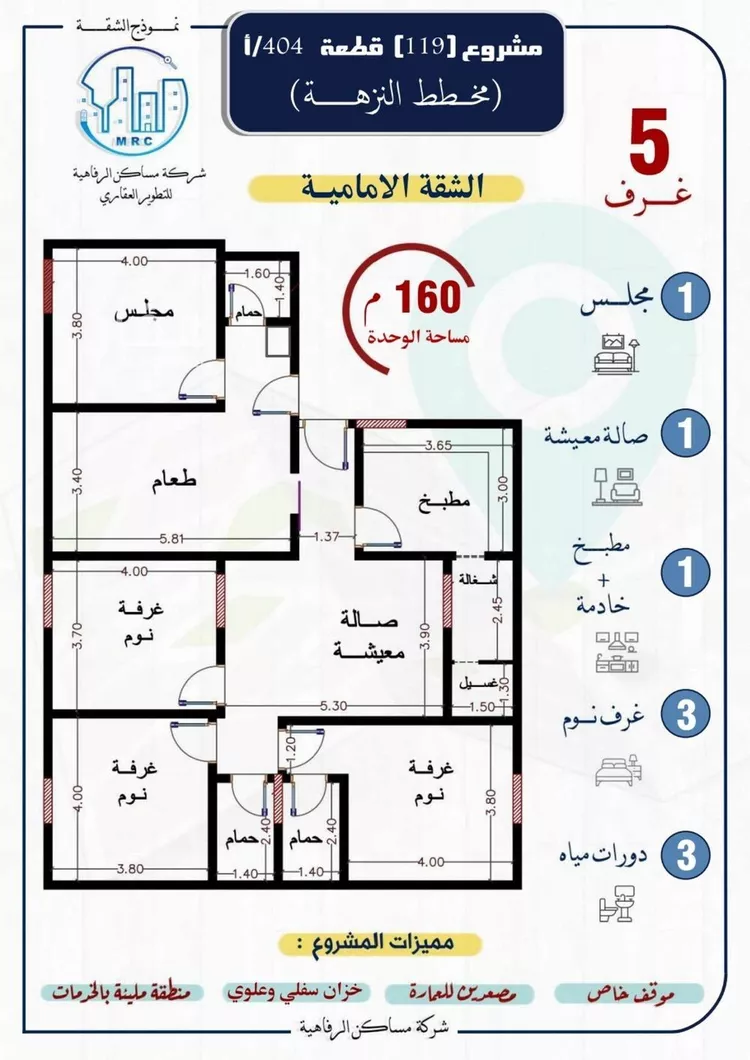 شقة للبيع في شارع عريعره, حي النزهة, مدينة جدة, منطقة مكة المكرمة صورة 2