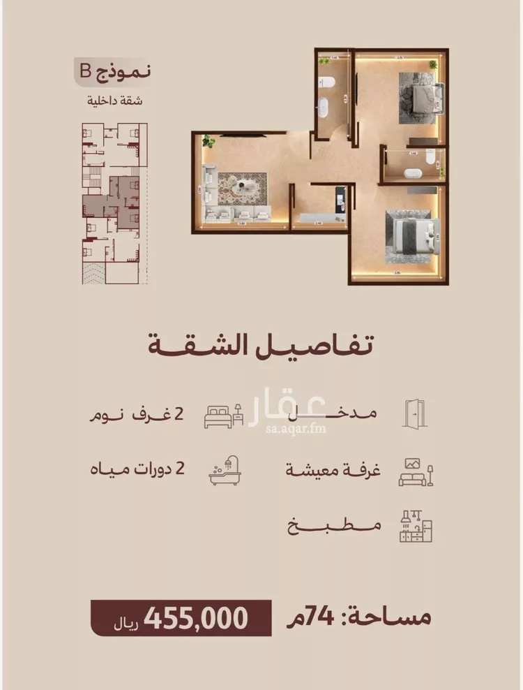 شقة للبيع في شارع ابناء الايمان, حي النهضة, مدينة جدة, منطقة مكة المكرمة صورة 2