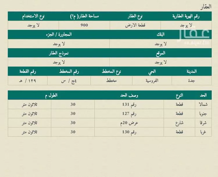 أرض للبيع في شارع جفيره, حي الفروسية, مدينة جدة, منطقة مكة المكرمة صورة 4