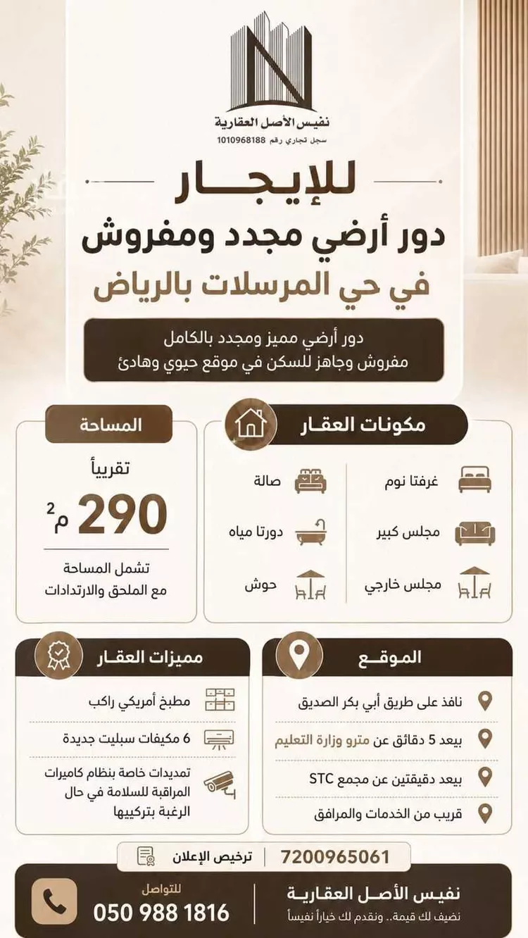 Floor for Rent in Riyadh Al Mursalat