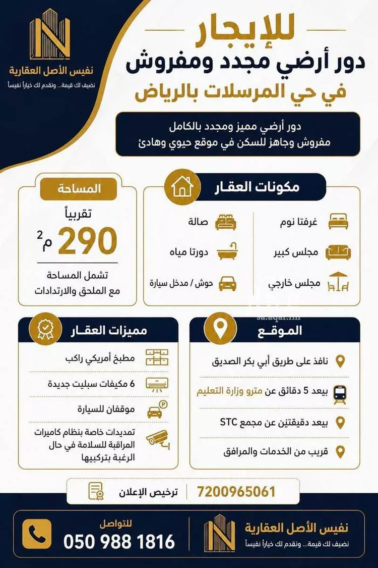 Floor for Rent in Riyadh Al Mursalat