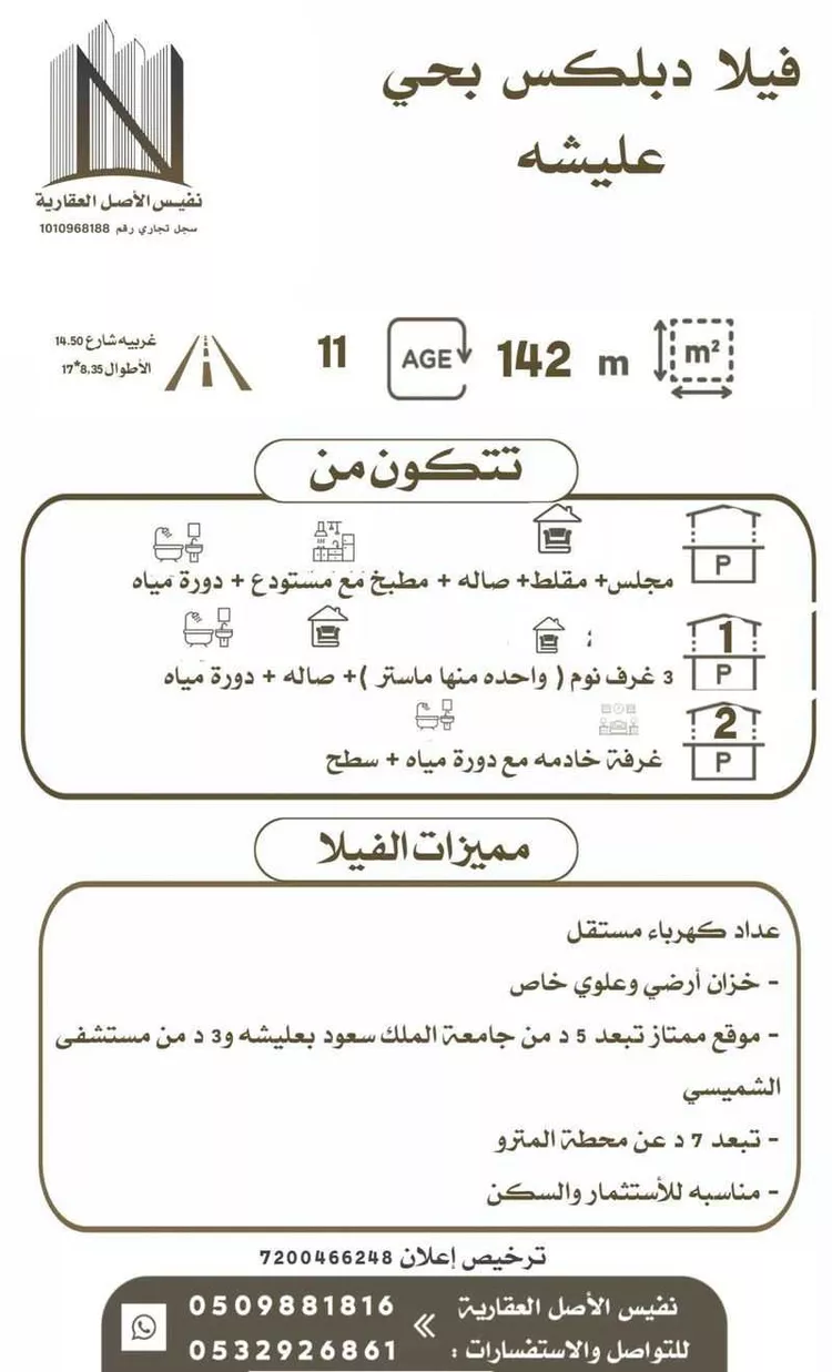فيلا للبيع في شارع الخبة, حي عليشة, مدينة الرياض, منطقة الرياض